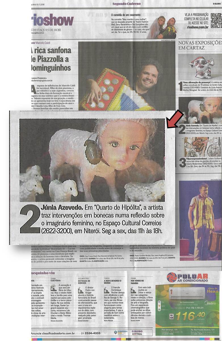 Exposição de Júnia Azevedo, no Espaço Cultural Correios Niterói.